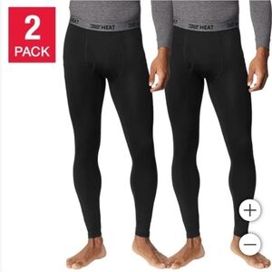 32 Degrees Men's 2-Pack Black Heat Thermal Base Layer Pants Size Medium New
